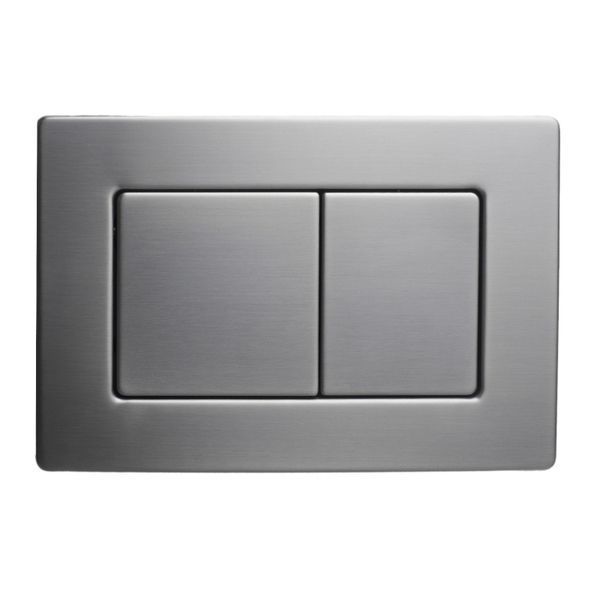 Панель змиву Koer KT-0612-07 240x160x10mm з нержавіючої сталі, кнопка квадр. (колір графіт) (KR6122) KR6122 фото