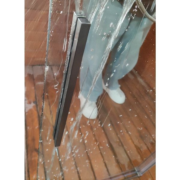 Шторки скляні на ванну розсувні Koer SR BS06-120x150-TR-07 прозоре скло Easy Clean 6мм, графіт (KR5947) KR5947 фото