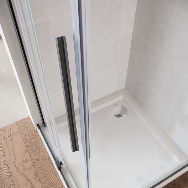 Дверь в нишу Walk-In раздвижная Koer SR SD07-120x200-R-TR-07 прозрачное стекло Easy Clean 8мм Графит (KR5775) KR5775 фото