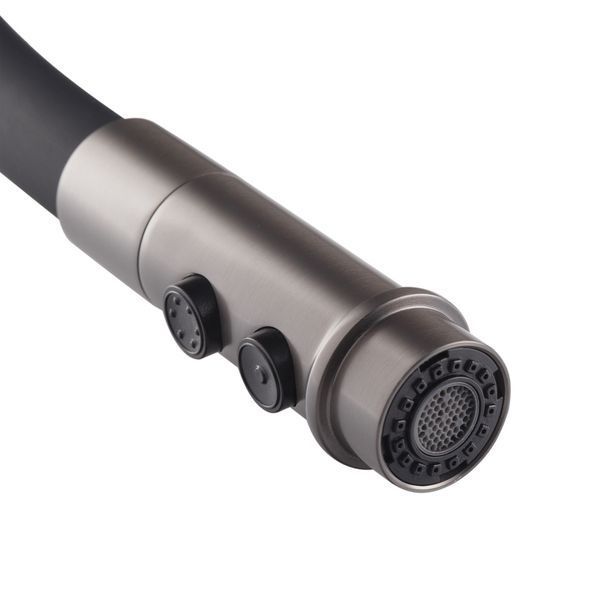 Змішувач для кухні MIXXUS PREMIUM PULL 017 GRAPHITE REFL.BLACK (Кол.графіт+силік.вилив чор.) (MI8278) MI8278 фото