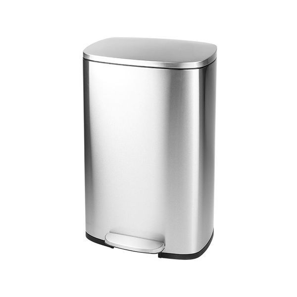 Відро для сміття з плавним закриттям прямокутне Mixxus Bevel-TC0112 SS Color 12л колір наржавійка (MI7087) MI7087 фото