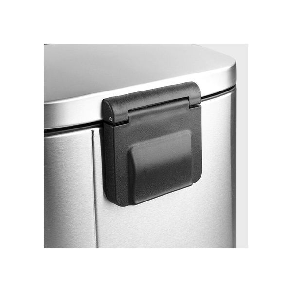 Відро для сміття з плавним закриттям прямокутне Mixxus Bevel-TC0112 SS Color 12л колір наржавійка (MI7087) MI7087 фото