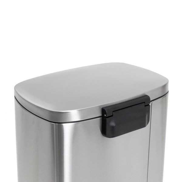 Відро для сміття з плавним закриттям прямокутне Mixxus Bevel-TC0112 SS Color 12л колір наржавійка (MI7087) MI7087 фото