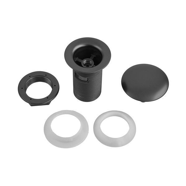 Донний клапан для раковини Zerix BV-02 BLACK 1 1/4'' без переливу автоматичний СLICK-СLACK (Колір чорний) (ZX6018) ZX6018 фото