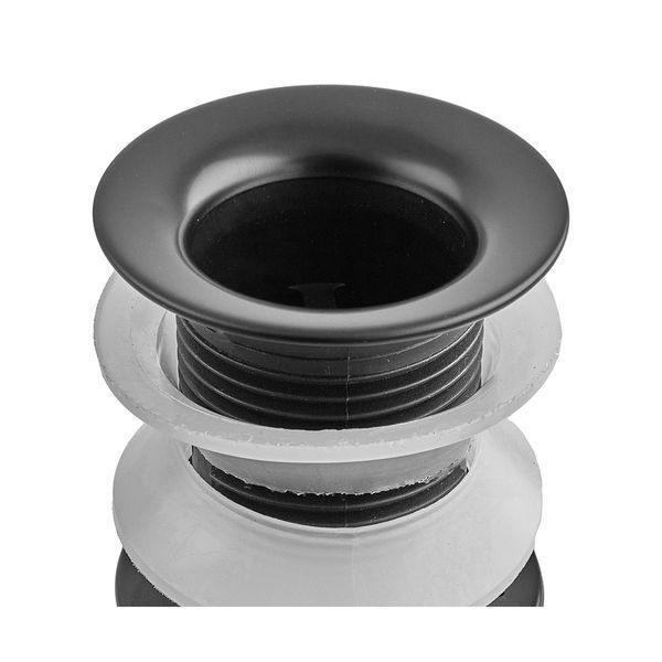 Донний клапан для раковини Zerix BV-02 BLACK 1 1/4'' без переливу автоматичний СLICK-СLACK (Колір чорний) (ZX6018) ZX6018 фото