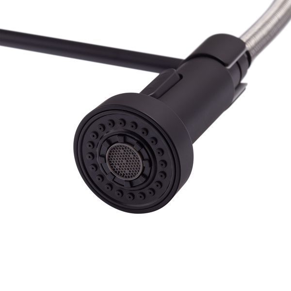 Смеситель для кухни с изливом пружина Mixxus Premium SPRING 017 BLACK (MI6951) MI6951 фото