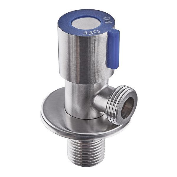 Кран для подключения сантехприборов Mixxus VAL-01-1/2x1/2 с нерж.ст. SUS304 (синий) (MI6117) MI6117 фото