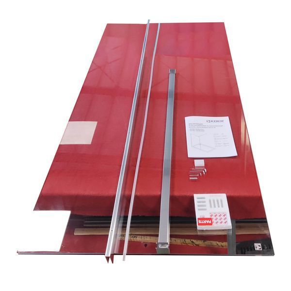 Душова перегородка Koer SR SP01-90x200-TR-01 Walk-In прозоре скло Easy Clean 8мм, хром (KR5392) KR5392 фото