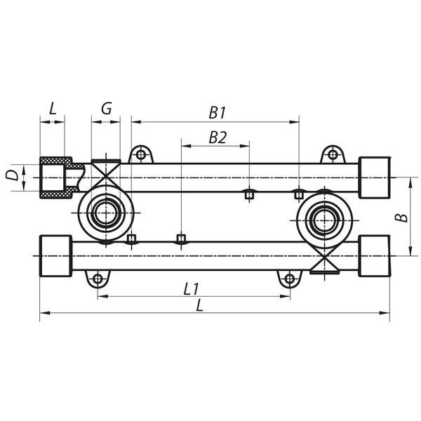 Планка монтажна прохідна 20x1 / 2F Koer K0128.PRO (KP0154) KP0154 фото