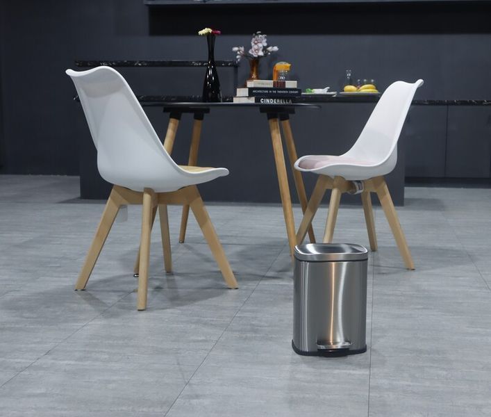 Відро для сміття з плавним закриттям прямокутне Mixxus Bevel-TC0112 SS Color 12л колір наржавійка (MI7087) MI7087 фото