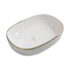 Раковина накладна Mixxus Premium ELLIPSE-0105 EDGE GOLD 600х400х150mm (MP6564) MP6564 фото 1