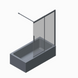 Шторки скляні на ванну розсувні Koer SR BS06-120x150-TR-07 прозоре скло Easy Clean 6мм, графіт (KR5947) KR5947 фото 16