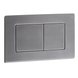 Панель змиву Koer KT-0612-07 240x160x10mm з нержавіючої сталі, кнопка квадр. (колір графіт) (KR6122) KR6122 фото 1