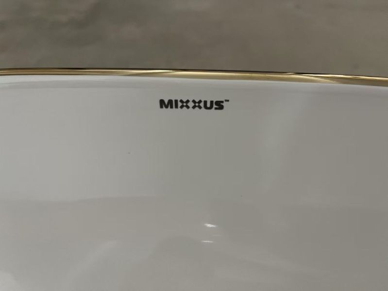 Раковина накладна Mixxus Premium ELLIPSE-0105 EDGE GOLD 600х400х150mm (MP6564) MP6564 фото
