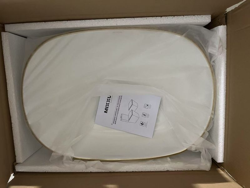 Раковина накладна Mixxus Premium ELLIPSE-0105 EDGE GOLD 600х400х150mm (MP6564) MP6564 фото